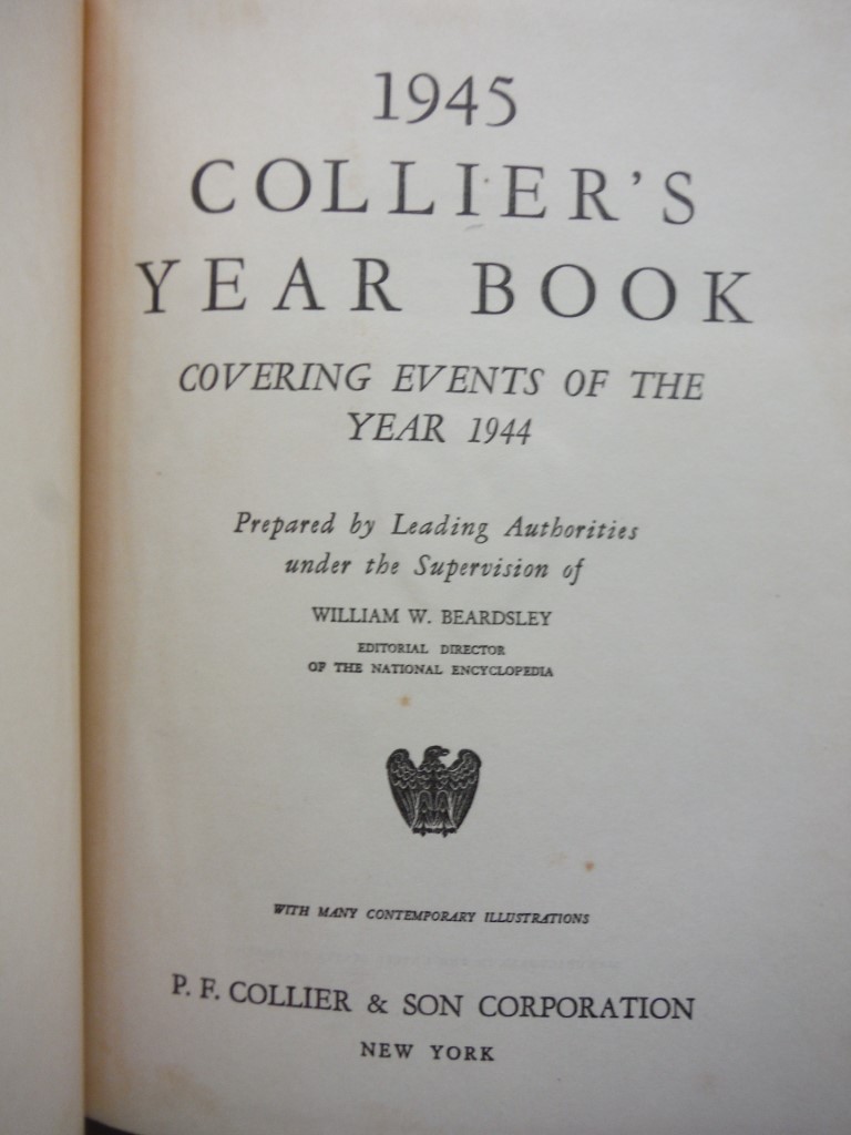Image 1 of 1946 Collier's Year Book: Covering Events of the Year 1945