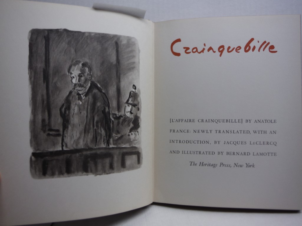 Image 1 of Crainquebille. (Laffaire Crainquebille) . Newly Translated, with an Introd. , by