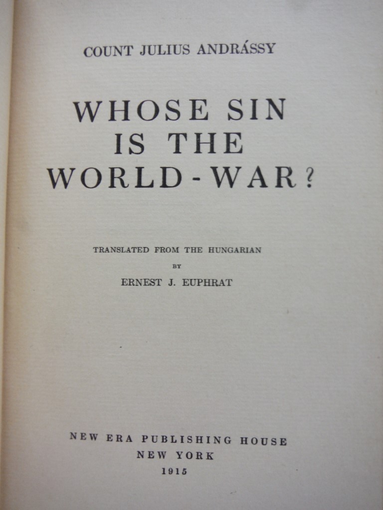 Image 1 of Whose sin is the world-war?
