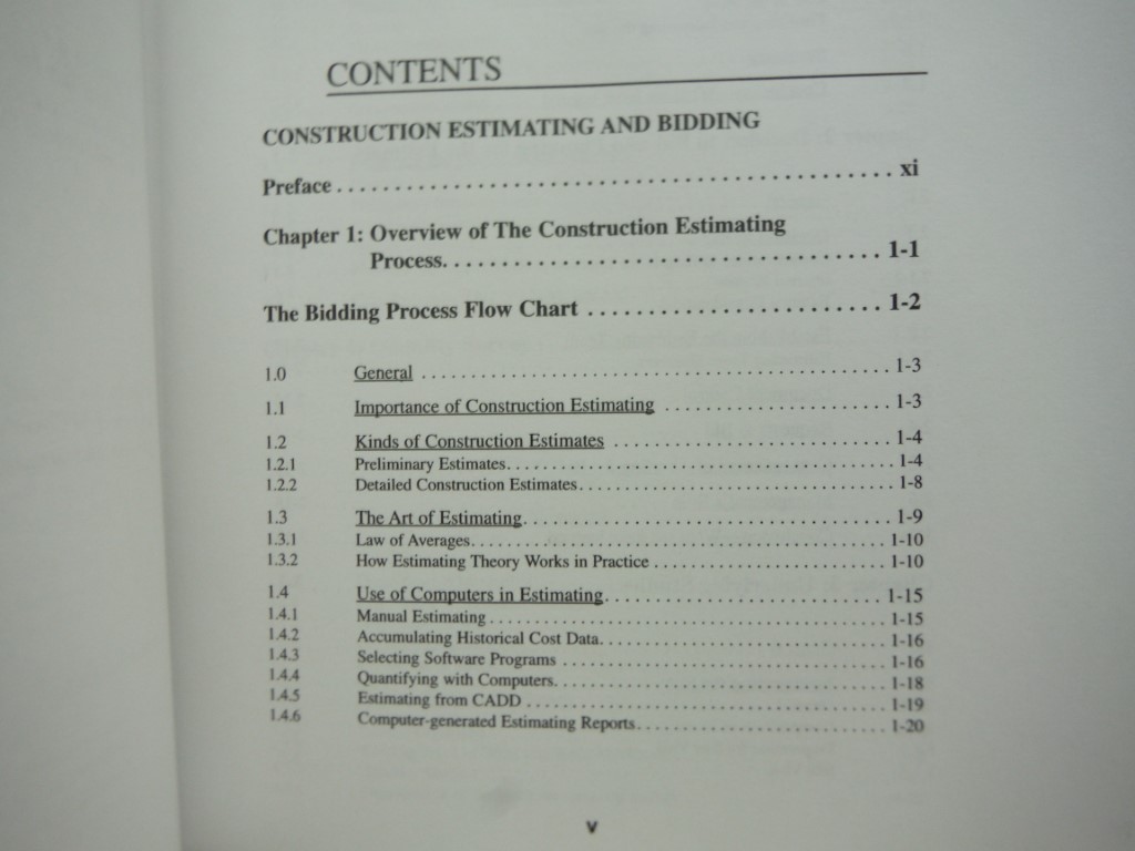 Image 1 of Construction Estimating & Bidding, Theory Principles Process