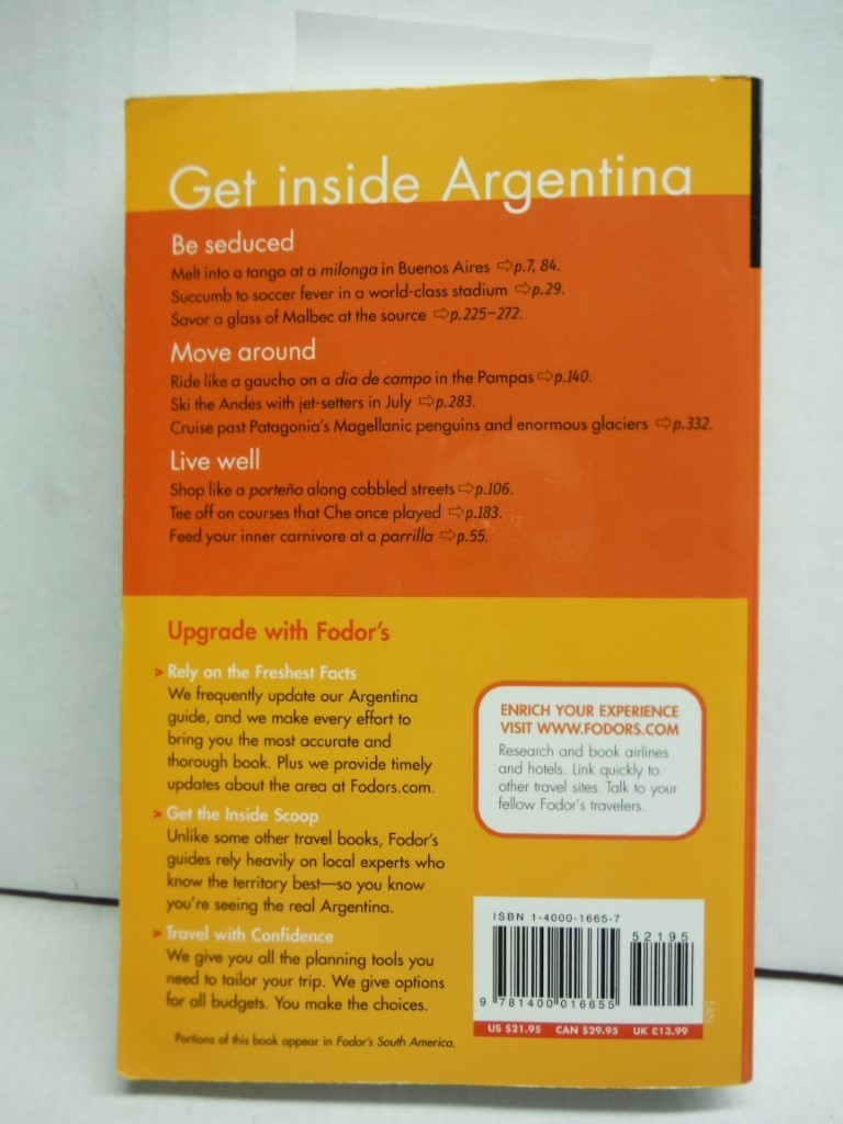 Image 1 of Fodor's Argentina, 4th Edition (Travel Guide)