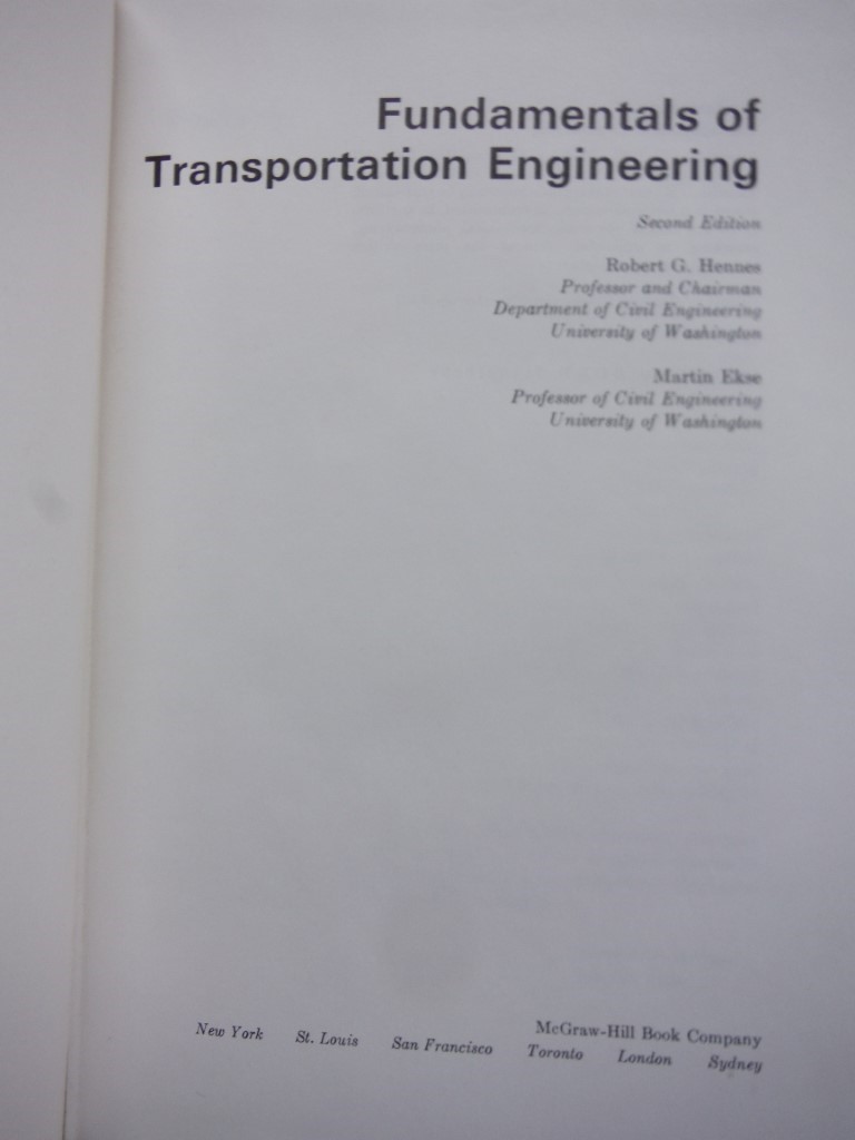 Image 4 of Fundamentals of Transportation Engineering (Civil Engineering S)