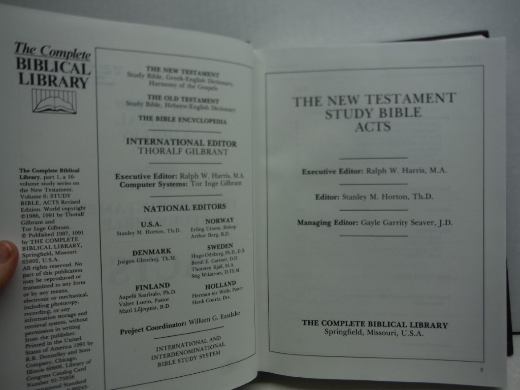 Image 1 of The Complete Biblical Library: New Testament Study Bible: Acts, Vol 6.