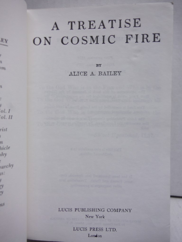 Image 1 of A Treatise on Cosmic Fire