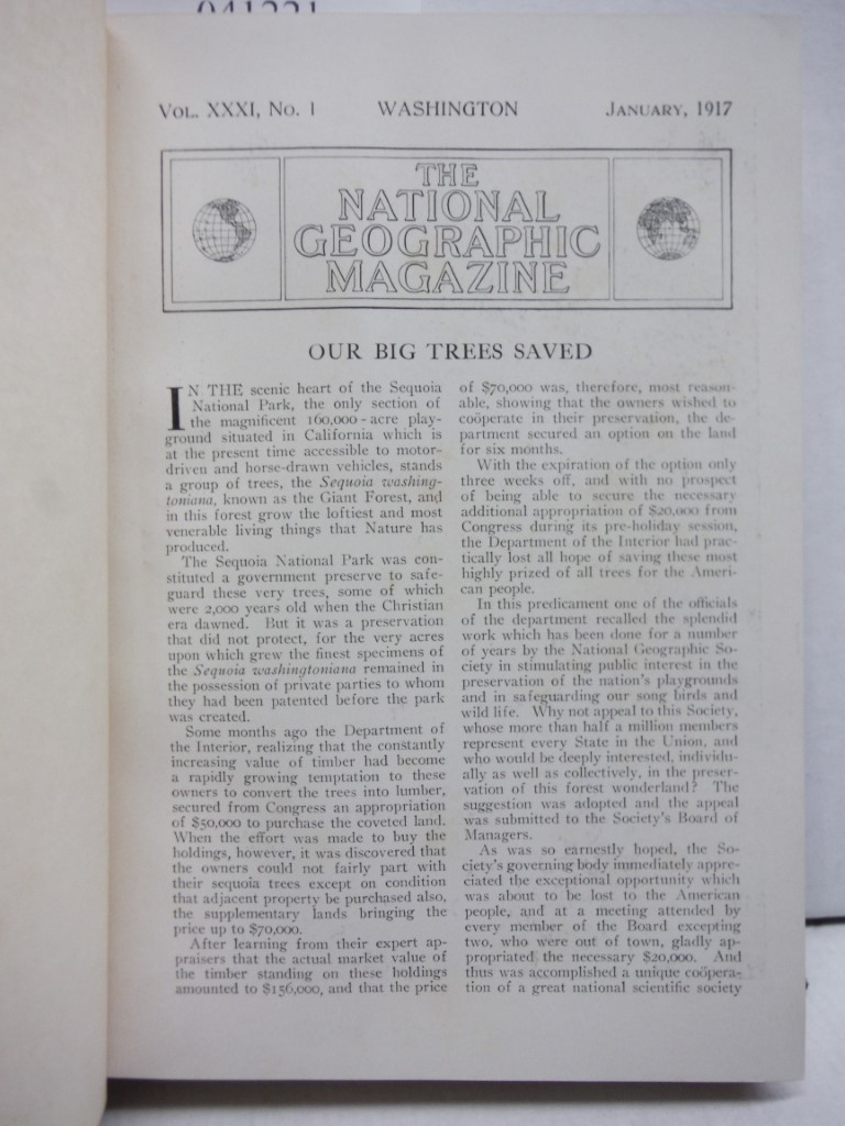 Image 2 of The National Geographic Magazine  - Volume XXXI, Bound  Jan-June 1917
