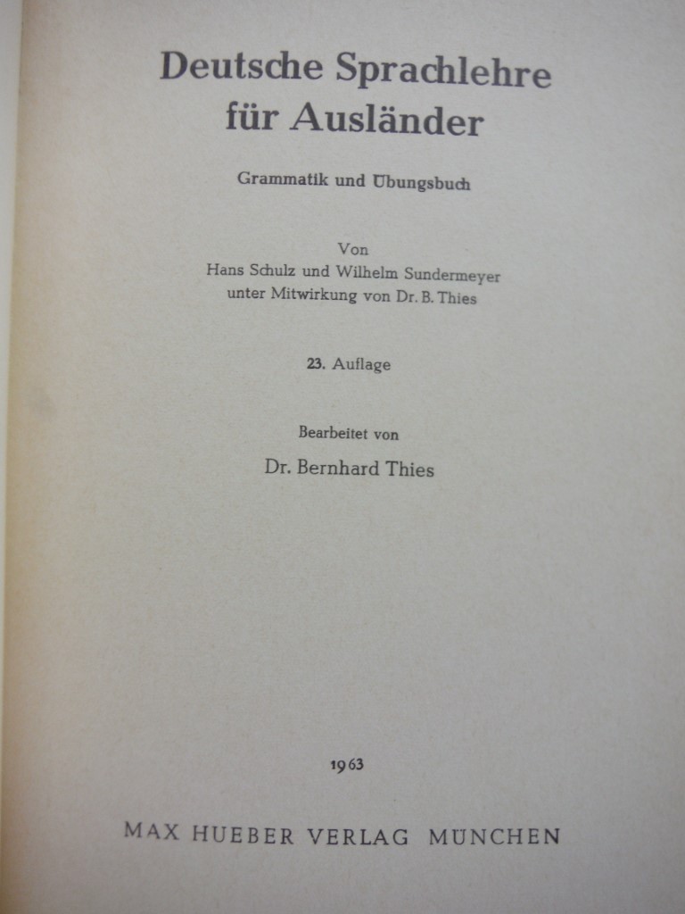 Image 1 of DEUTSCHE SPRACHLEHRE FUR AUSLANDER- GRAMMATIK UND UBUNGSBUCH- Texte en allemand