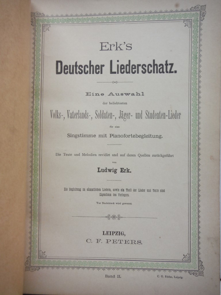 Image 1 of ERK'S DEUTSCHER LIEDERSCHATZ - BAND II