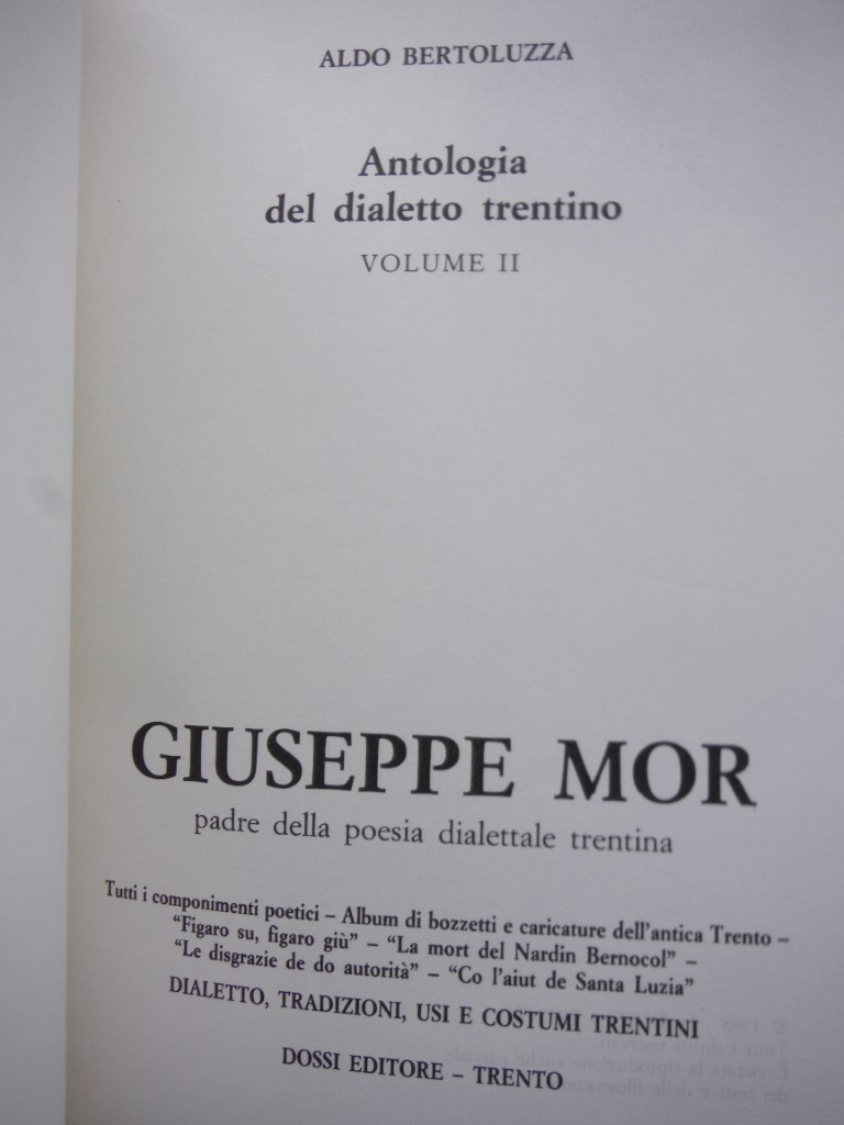 Image 1 of Giuseppe Mor, padre della poesia dialettale trentina, Volume 2