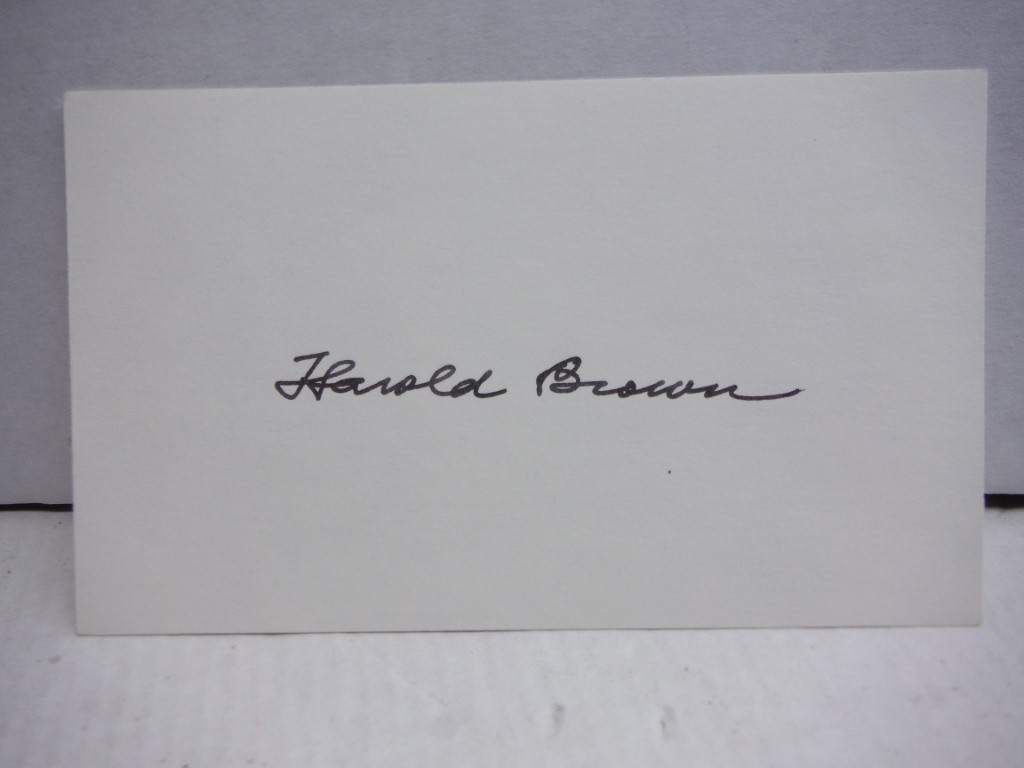 Autograph of Harold Brown, Secretary of Defense