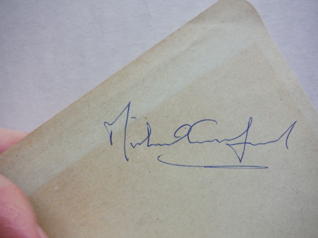 Autograph of Michael Crawford, actor