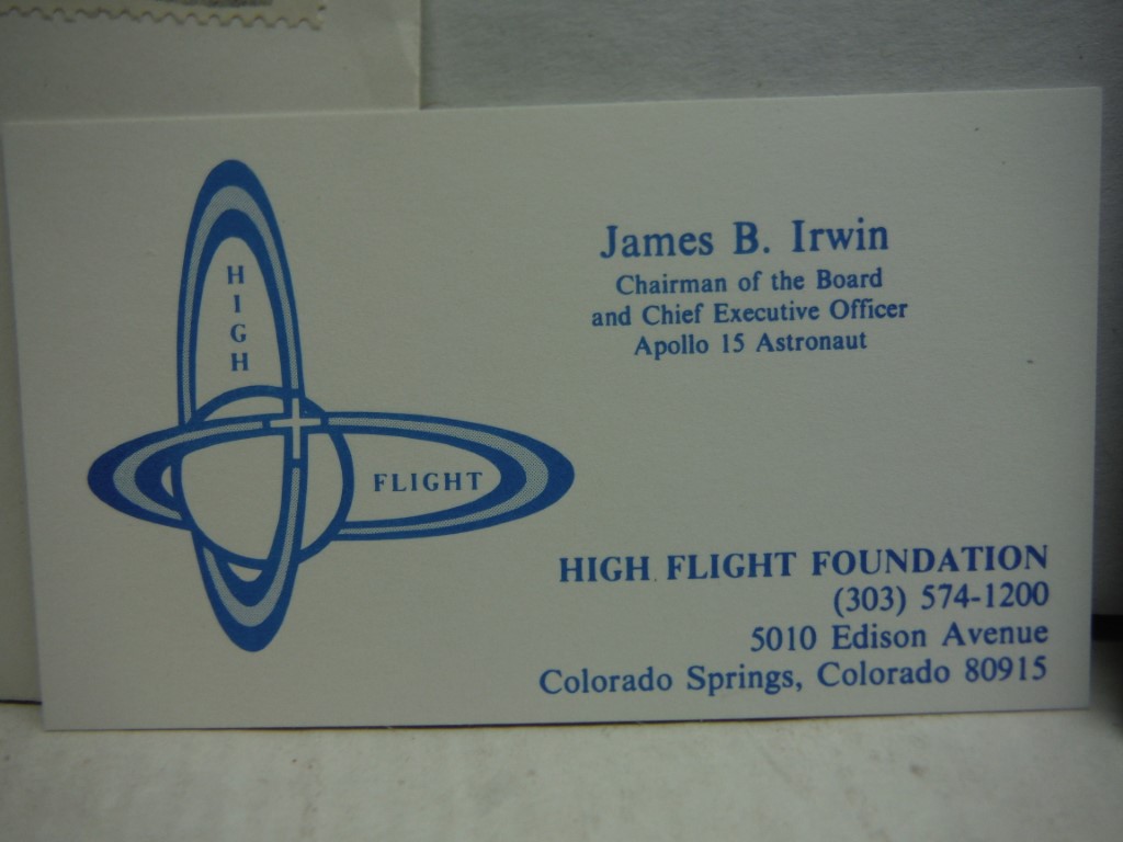 Image 1 of Business card of James B Irwin, astronaut