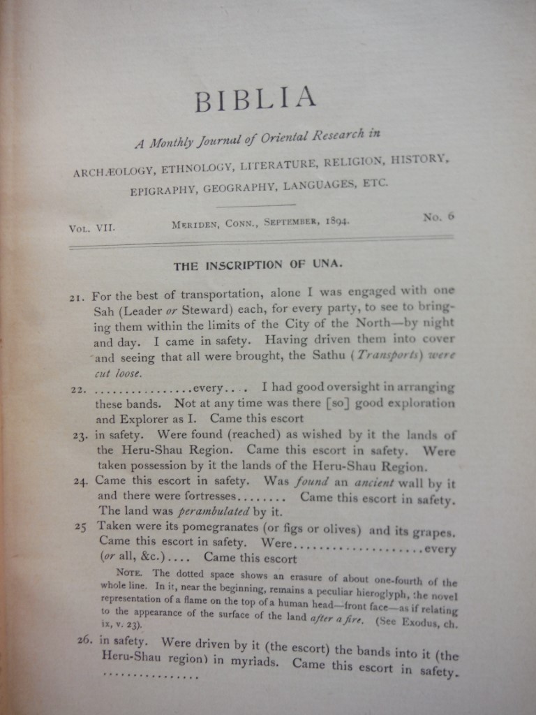 Image 1 of 2 PB of Biblia, A monthly Journal devoted to Biblical Archaeology and Oriental R