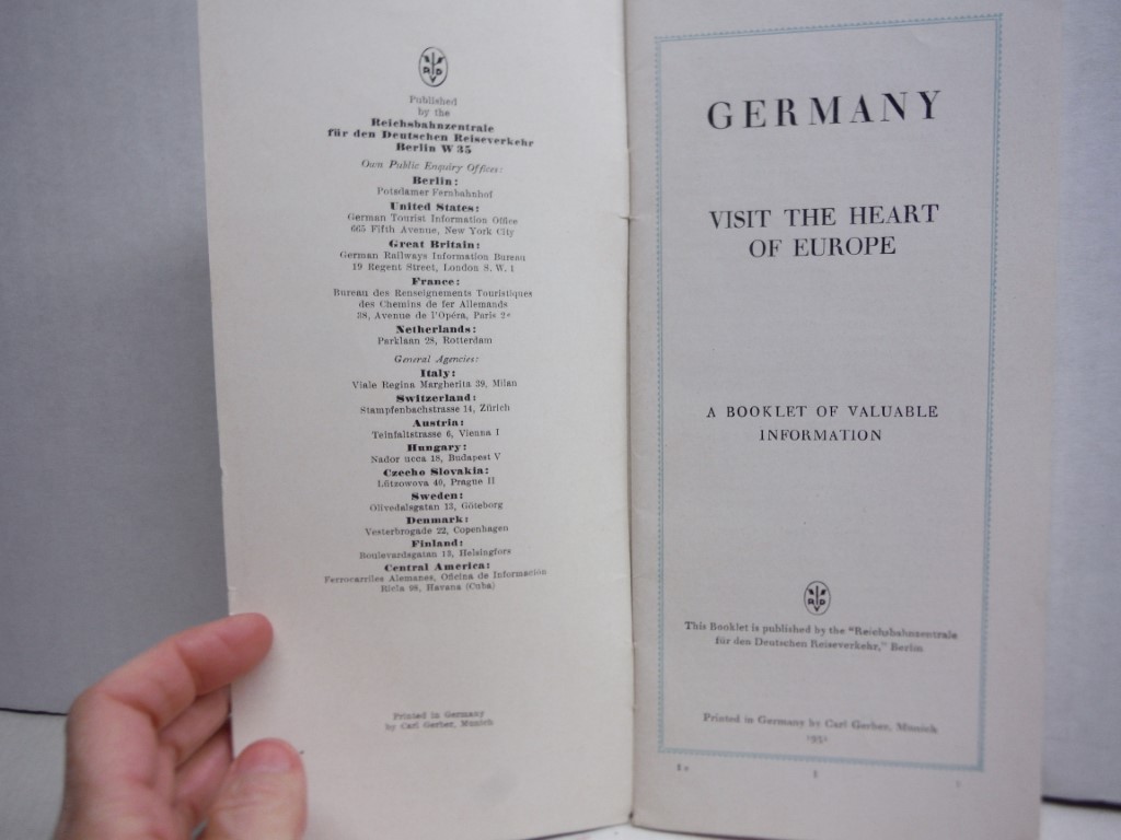 Image 1 of Germany Visit the heart of Europe booklet