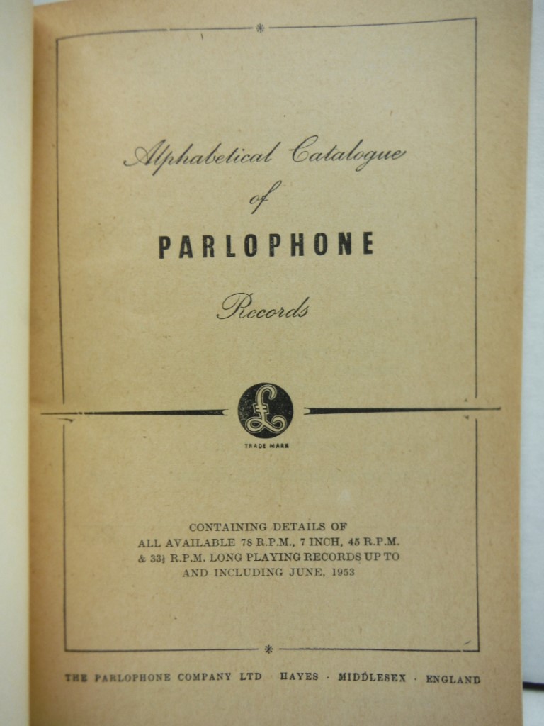 Image 1 of Parlophone Records Catalogue 1953-54.