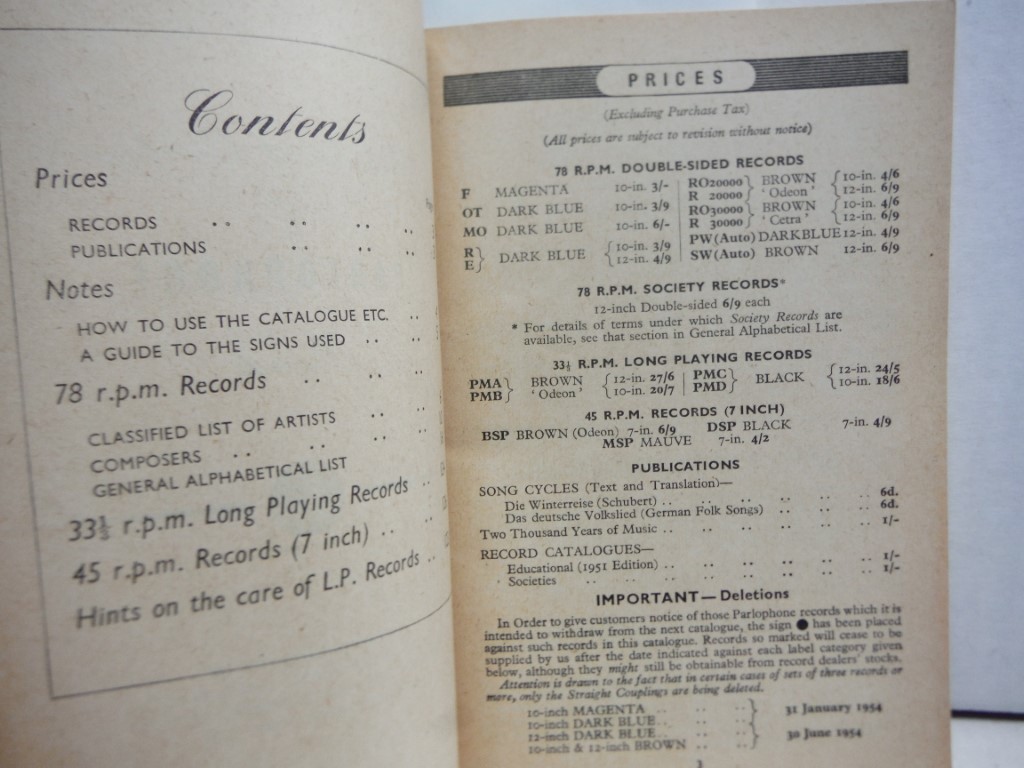 Image 2 of Parlophone Records Catalogue 1953-54.
