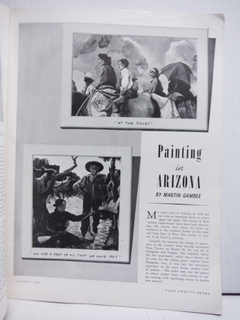 Image 3 of Arizona Highways August 1941 B & W Magazine-Navajo-Billy The Kid Movie- Old Cars
