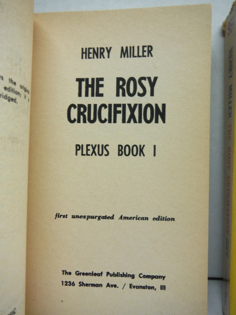 Image 2 of THE ROSY CRUCIFIXION - PLEXUS: BOOK I & BOOK II