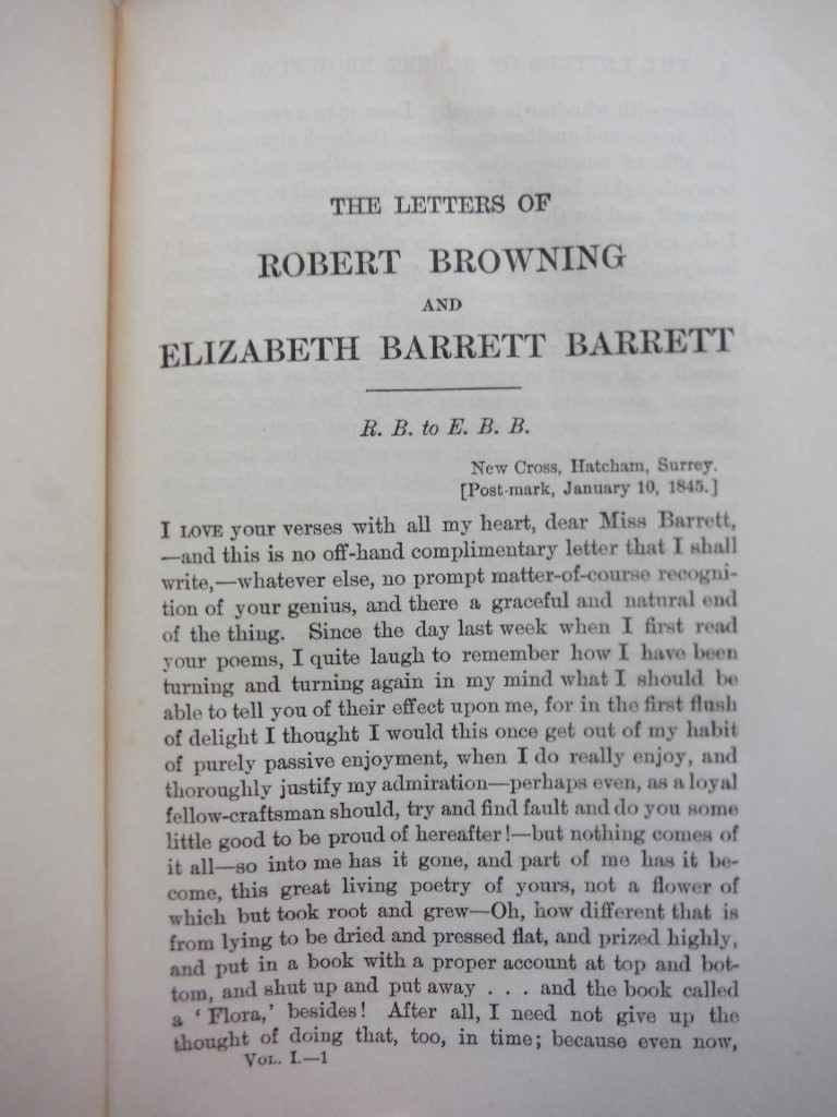 Image 3 of The Letters of Robert Browning and Elizabeth Barrett, 1845-1846, Volume 1