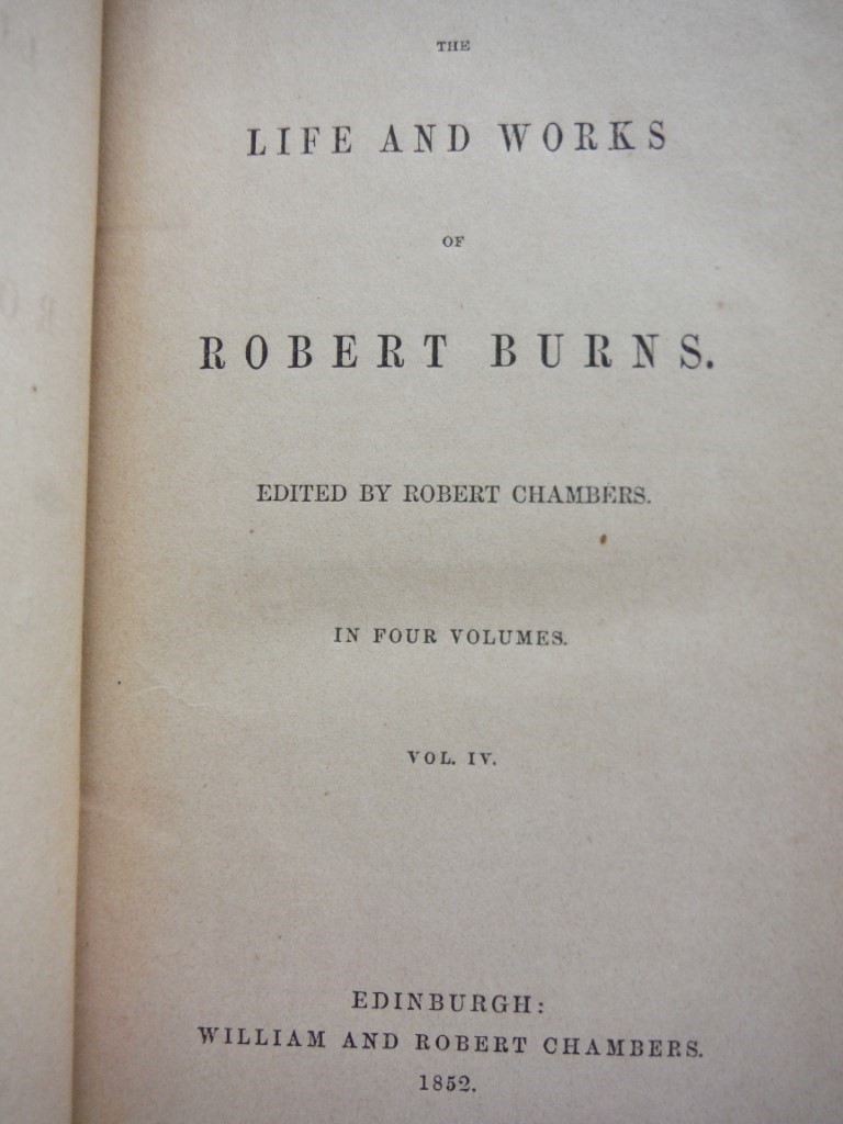 Image 2 of THE LIFE AND WORKS OF ROBERT BURNS, Volume IV