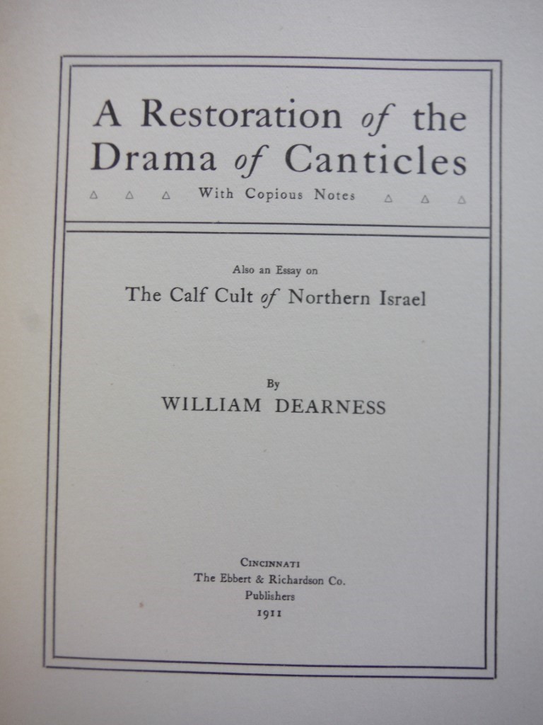 Image 2 of A Restoration of the Drama of Canticles