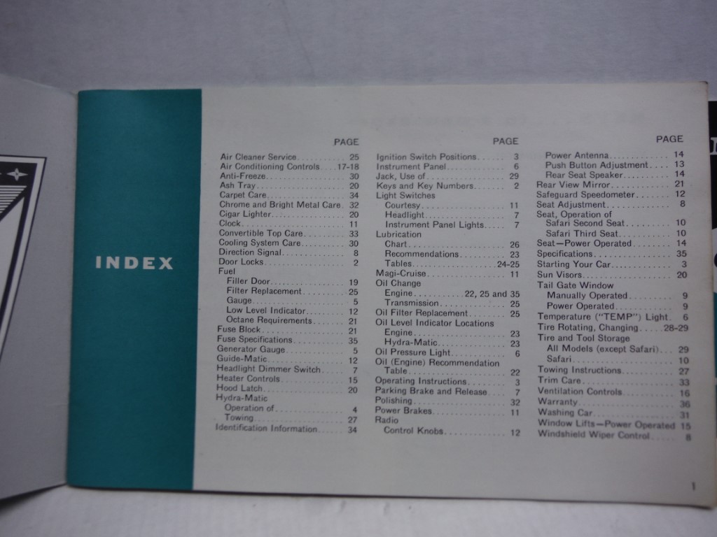 Image 2 of 1961 PONTIAC FACTORY OWNERS INSTRUCTION & OPERATING MANUAL - USERS GUIDE - INCLU