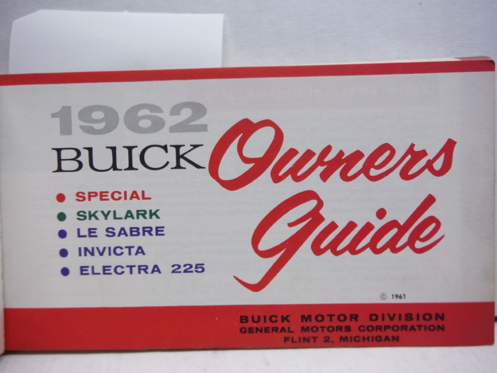 Image 1 of 1962 Buick Owner's Guide