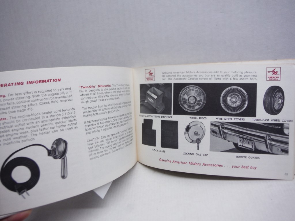 Image 2 of 1968 68 AMC Rambler American Owner Manual ~Original