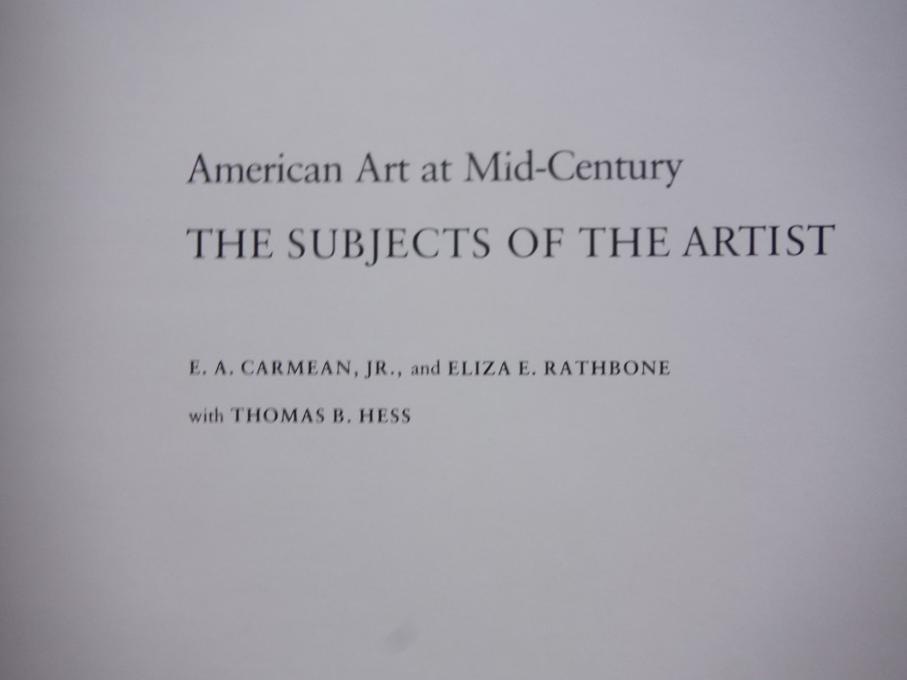 Image 1 of American Art at Mid-Century:  The Subjects of the Artist