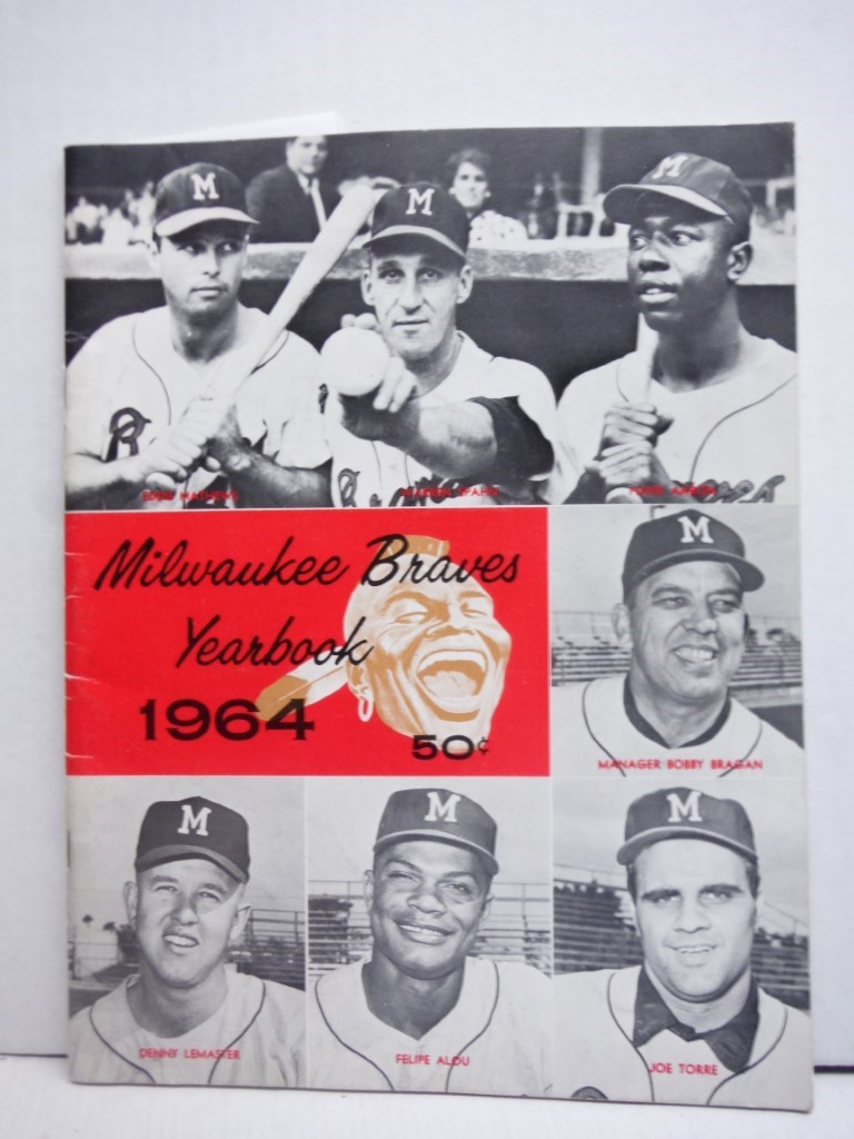 Milwaukee Braves Team Yearbook 1964-Hank Aaron-Warren Spahn-Eddir Matthews-VF