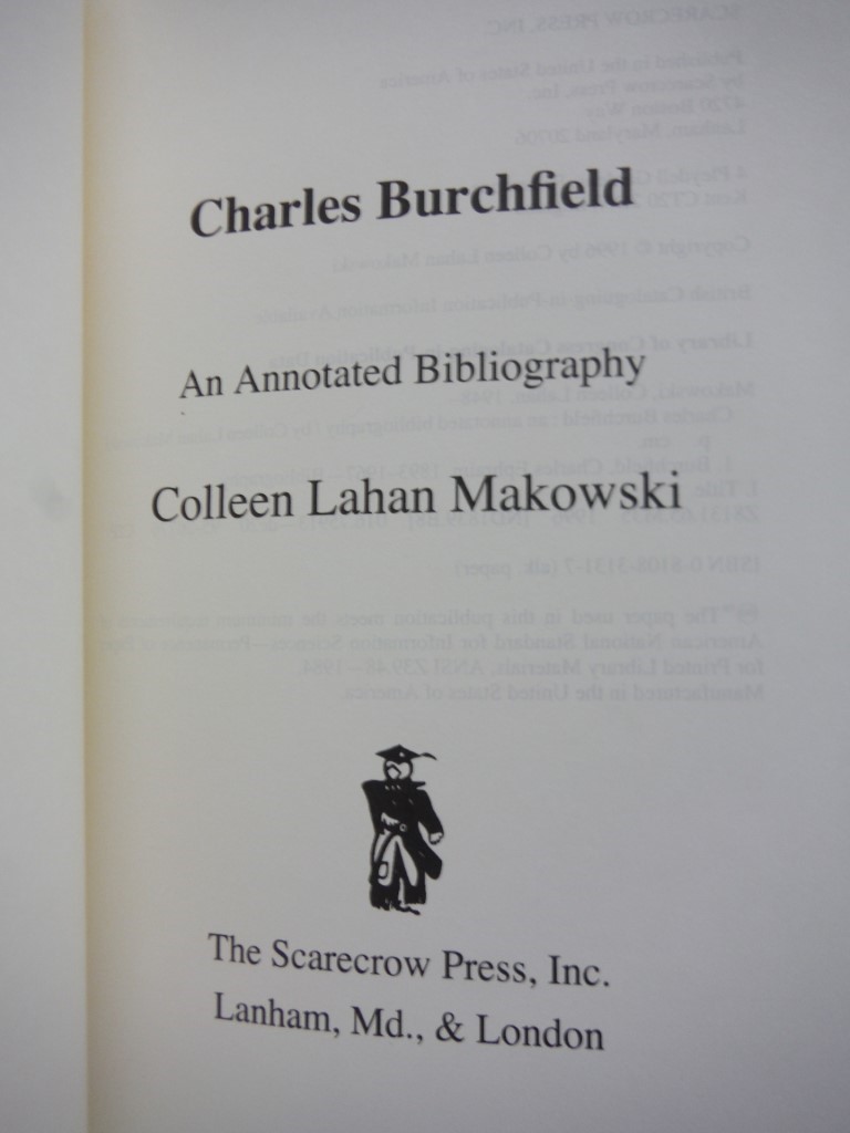 Image 1 of Charles Burchfield: An Annotated Bibliography