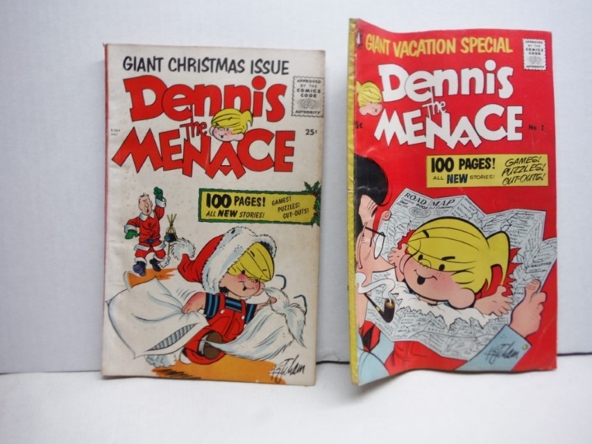 Image 0 of Lot of 2 Dennis the Menace  comic books, 1956