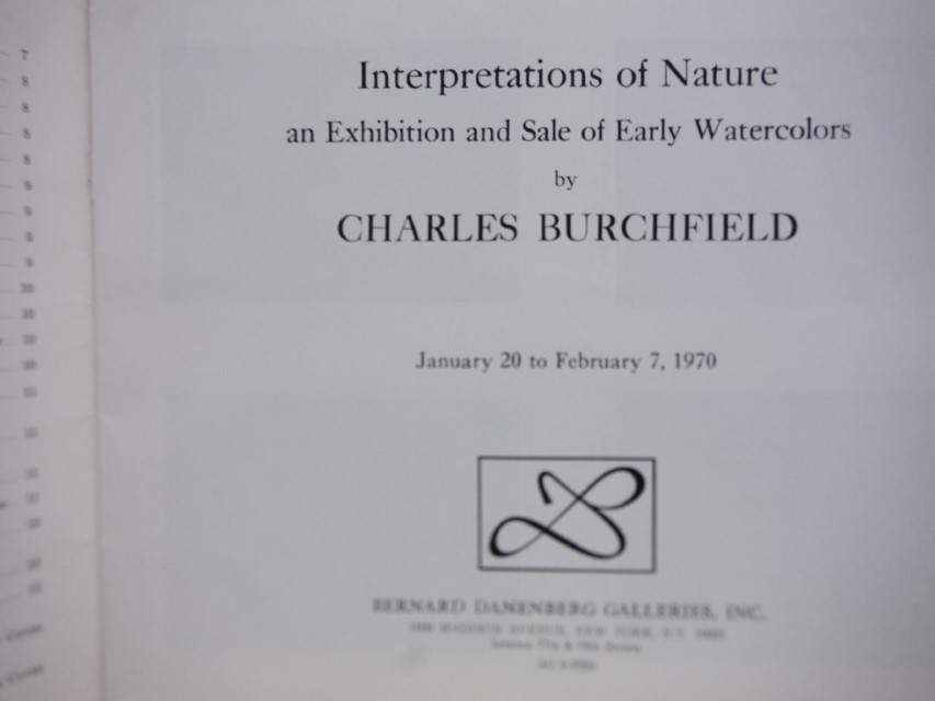 Image 1 of Interpretations of Nature: an Exhibition and Sale of Early Watercolors By Charle
