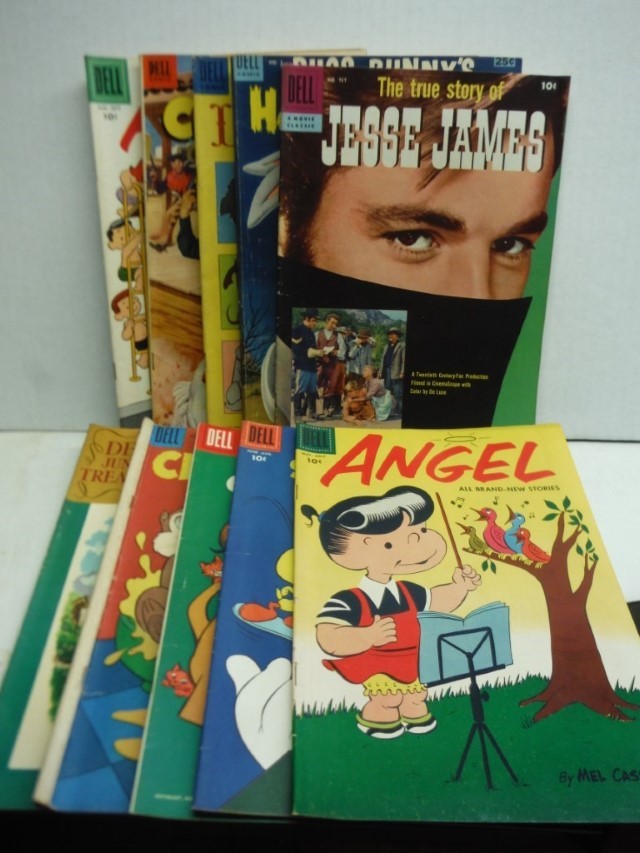 Lot of 10 Dell Comic books from 1950s