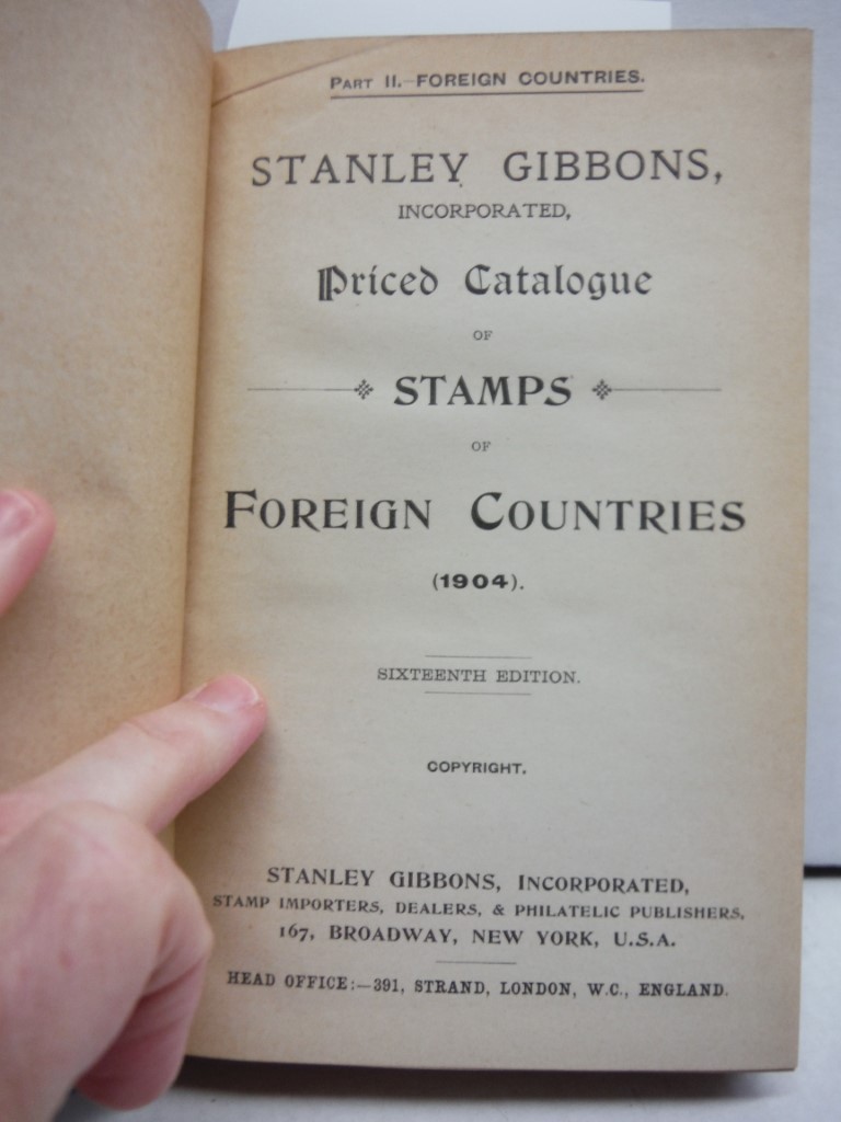 Image 1 of Part II: Foreign countries: Priced catalogue of stamps of foreign countries (190