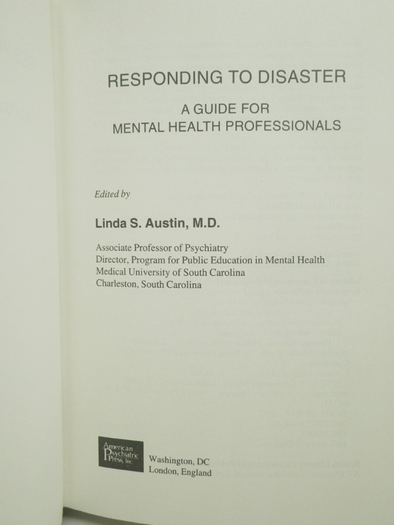 Image 1 of Responding to Disaster: A Guide for Mental Health Professionals (Clinical Practi