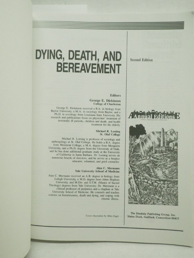 Image 1 of Dying, Death, and Bereavement 94/95