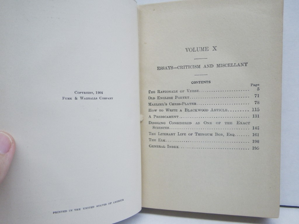 Image 3 of The Works of Edgar Allan Poe in Ten Volumes / Commemorative Edition, Missing vol