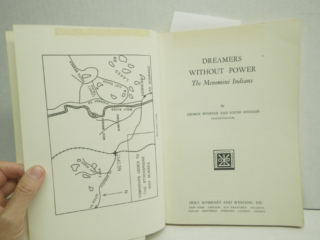 Image 2 of Dreamers without Power: Menomini Indians (Case Studies in Cultural Anthropology 