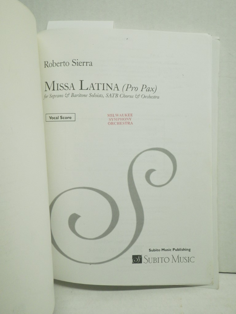 Image 1 of Missa Latina for sop. bar. solo, SATB chorus; pno red. (Vocal Score)
