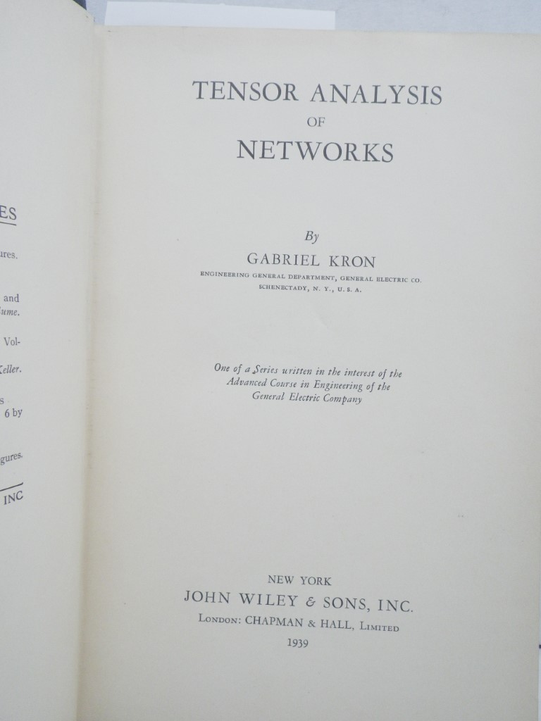 Image 1 of Tensor Analysis of Networks
