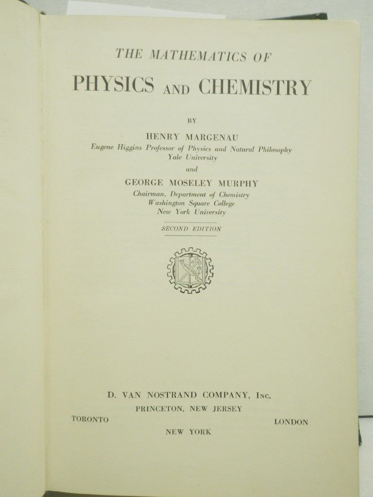 Image 1 of The mathematics of physics and chemistry,