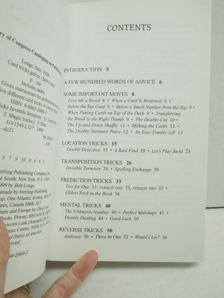 Image 4 of Set of 3 Magic Books:  Card Tricks Galore (Bob Longe); Super Cents (Jerry Mentze