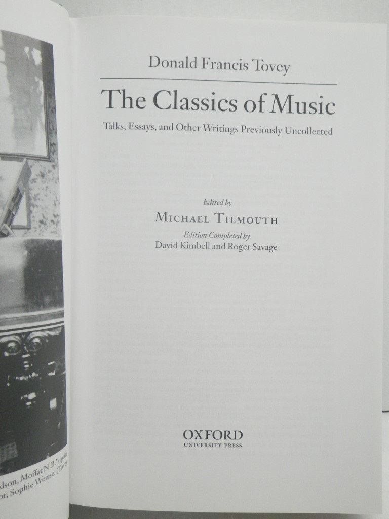 Image 1 of The Classics of Music: Talks, Essays, and Other Writings Previously Uncollected