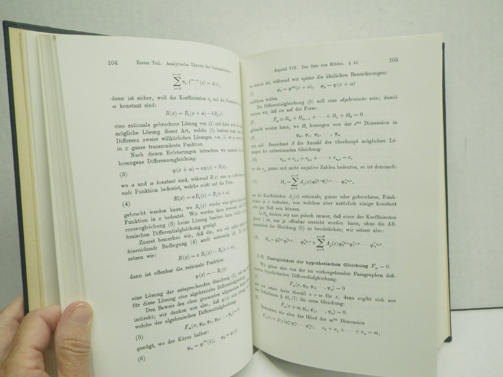Image 4 of Die Gammafunktion:  Band I Handbuch der Theorie der Gammafunktion; Band II Theor