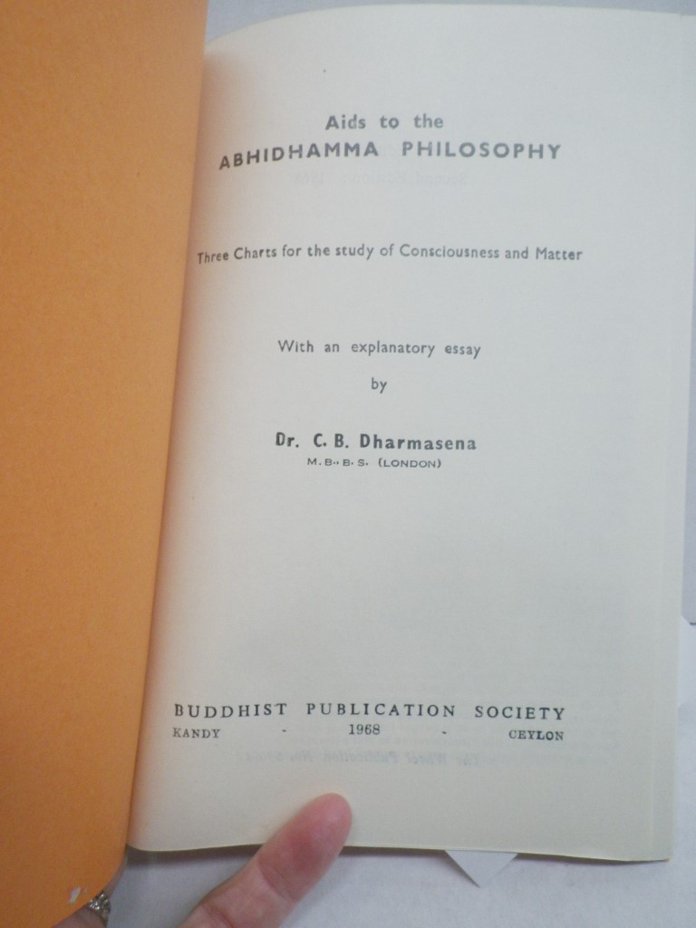 Image 1 of Aids to the Abhidhamma Philosophy