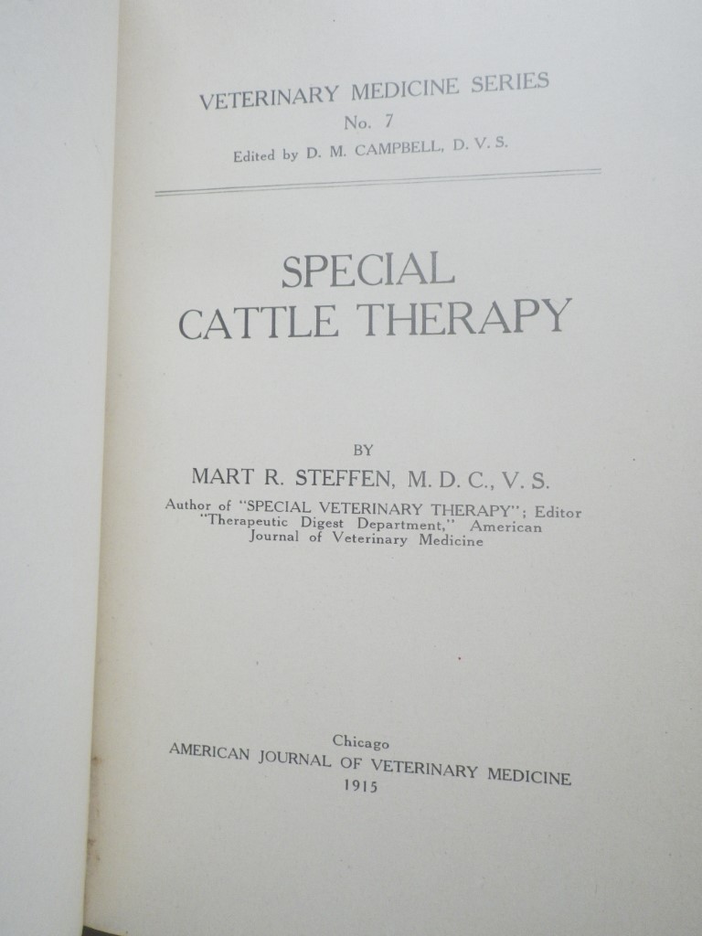 Image 1 of Special Cattle Therapy (Veterinary Medicine Series No.7)