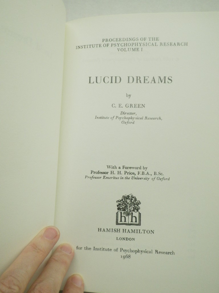 Image 1 of Lucid Dreams:  Proceedings of the Institute of Psychophysical Research Volume I