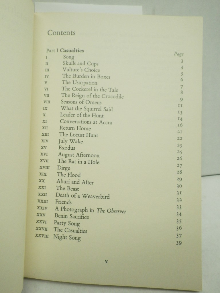 Image 2 of Casualties:  Poems 1966/68