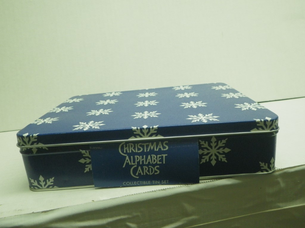 Image 0 of Tin Box Set of 26 Christmas Alphabet Cards.