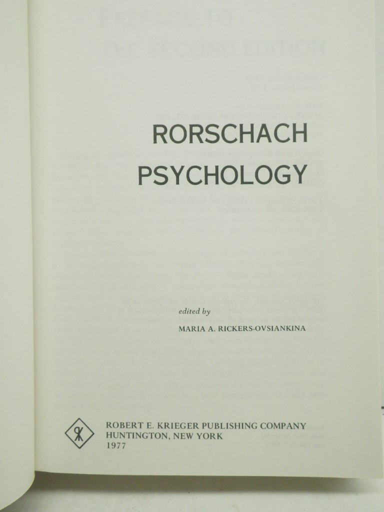 Image 1 of Rorschach psychology